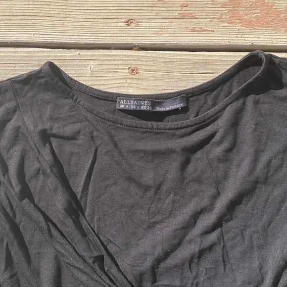 Bundle 3 for 50% off AllSaints Black Sabie Dress, Repaired - Picture 4 of 7